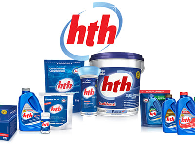 Produto para limpeza de piscina da linha Hth